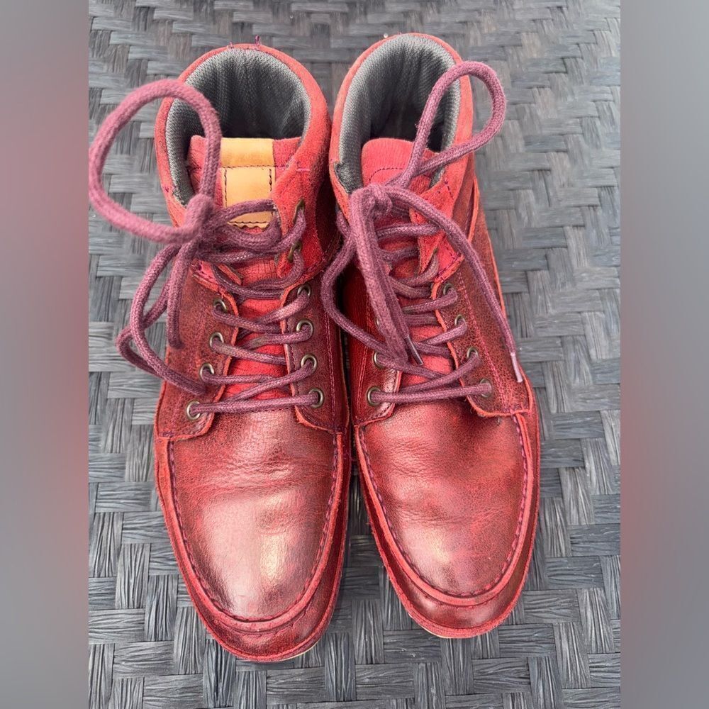 Steve Madden “Khalil” Red Leather Boots – Men’s 7 / EU 40 – Made in Portugal